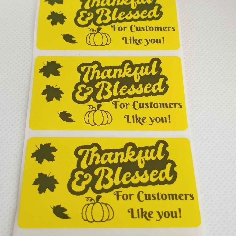 💙100 Thankful & Blessed- Shipping Labels Thermal Packaging Stickers 2.25